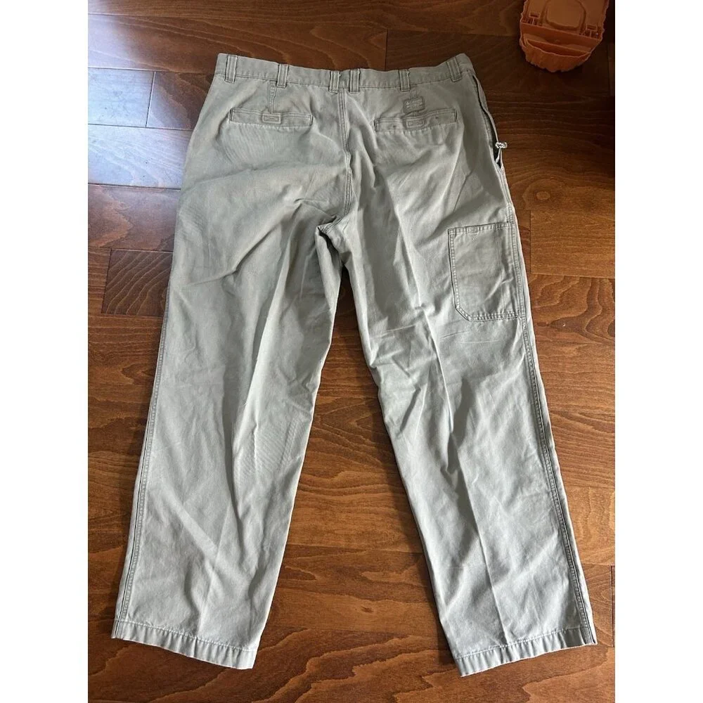Columbia Men's Khaki Outdoor Dark Beige Pants Big‎ & Tall Sz 42 Knit Pockets